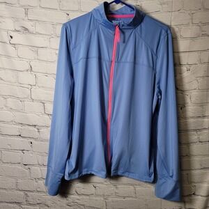 Vineyard Vines Jacket Womans XL Blue Performance Full Zip Lightweight Sport